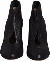 Metallic Black Pump Stiletto Heels Shoes 1