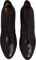 Metallic Black Pump Stiletto Heels Shoes 2