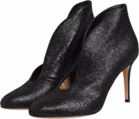 Metallic Black Pump Stiletto Heels Shoes 3