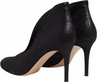 Metallic Black Pump Stiletto Heels Shoes 4