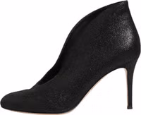 Metallic Black Pump Stiletto Heels Shoes 5
