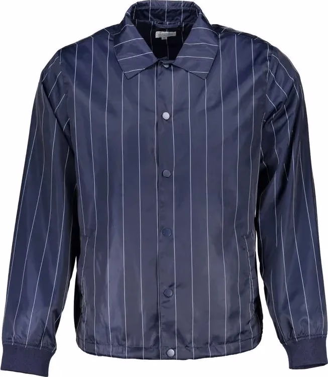 Blue Polyester Men's Jacket