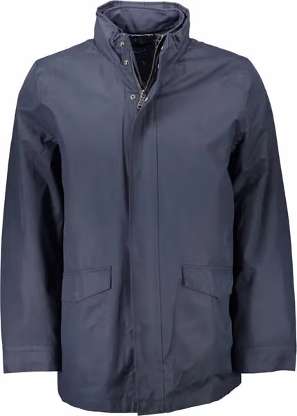 Blu Polyester Men's Jacket