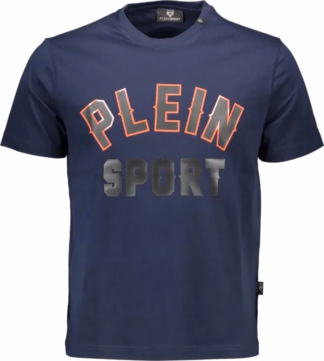 Blue Cotton Men T-Shirt