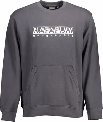 Black Cotton Men's Sweatshirt