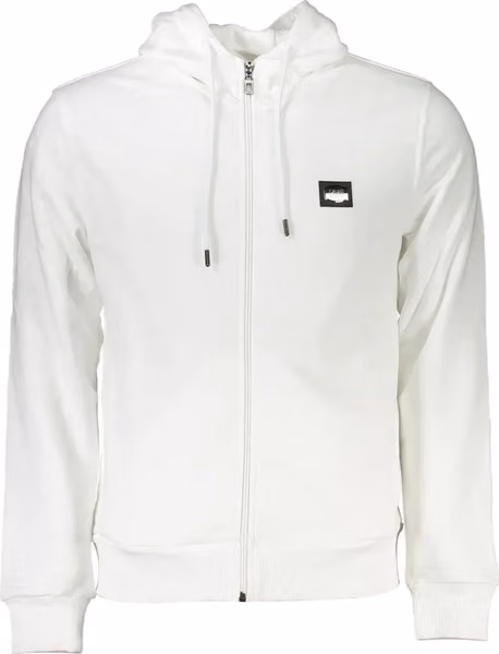 White Cotton Men's Hooded Sweater