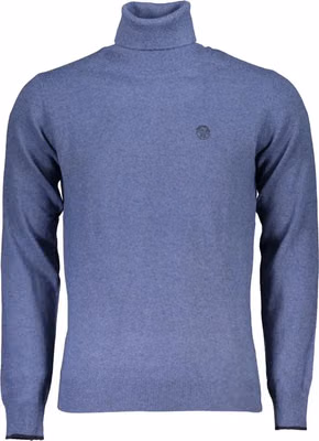 Blu Poliammide Men Sweater Turtleneck