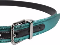 Green Black Polyester Metal Buckle Belt 3