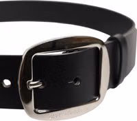 Black Leather Classic Metal Buckle Belt 3