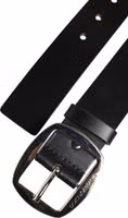 Black Leather Classic Metal Buckle Belt 5