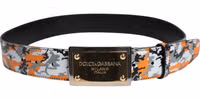 Multicolor Camouflage Metal Logo Buckle Belt 2