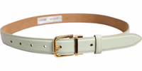 Light Green Leather Gold Metal Buckle Belt 2