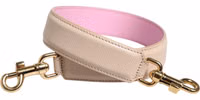 Beige Pink Leather Handbag Accessory Shoulder Strap 4