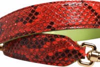 Red Exotic Leather Handbag Accessory Shoulder Strap 5