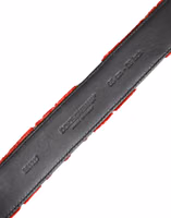Red Viscose Silver DG Logo Metal Buckle Belt 4
