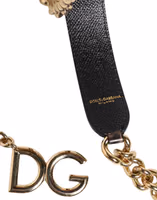 Brown Leopard Gold Brass Chain Accessory Shoulder Strap 3