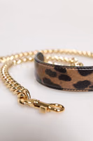 Brown Leopard Gold Brass Chain Accessory Shoulder Strap 5
