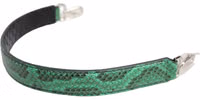 Black Green Exotic Leather Bag Shoulder Strap 1