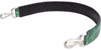 Black Green Exotic Leather Bag Shoulder Strap 2