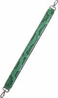 Black Green Exotic Leather Bag Shoulder Strap 3