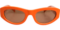 Orange Reborn To Live Oval Frame Logo Eyewear Sunglasses 1