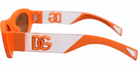 Orange Reborn To Live Oval Frame Logo Eyewear Sunglasses 3
