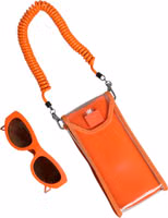 Orange Reborn To Live Oval Frame Logo Eyewear Sunglasses 5