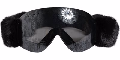 Black Bi0759 Lace Mirrored Ski Goggles Mask Sunglasses
