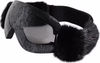 Black Bi0759 Lace Mirrored Ski Goggles Mask Sunglasses 2