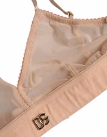Powder Pink Nylon DG Logo Non Wire Bra Underwear 2
