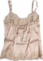 Beige Lace Silk Satin Tank Lingerie Underwear 3