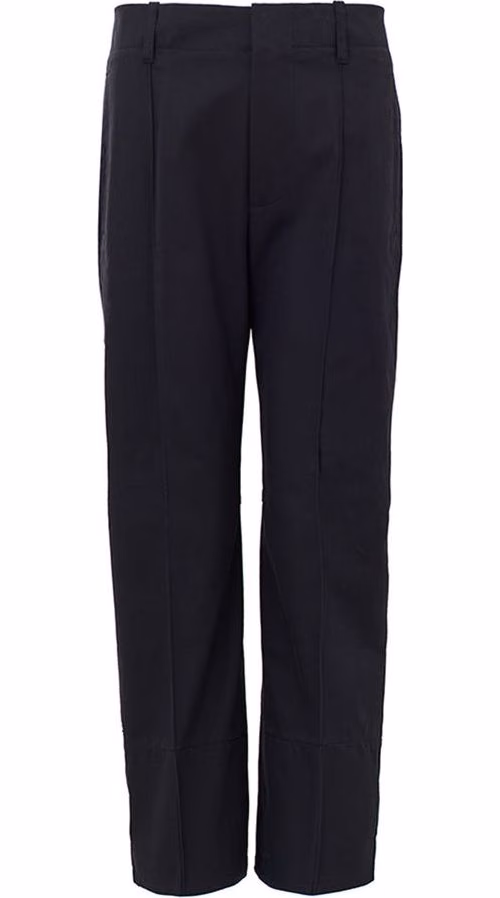 Navy Blue Cotton Casual Pants