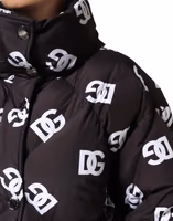 Black DG Mania Puffer Quilted Long Coat Jacket 5