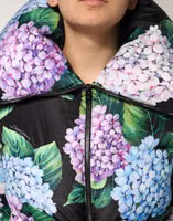 Multicolor Floral Print Puffer Quilted Jacket 4