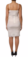 White Full Slip DG Logo Silk Dress Sleepwear 3