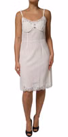 White Lace Gold DG Logo Silk Dress Sleepwear 1