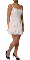 White Lace Gold DG Logo Silk Dress Sleepwear 2