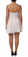 White Lace Gold DG Logo Silk Dress Sleepwear 3