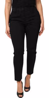 Black Wool High Waist Tapered Pants 1