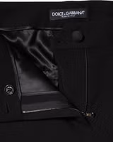 Black Wool High Waist Tapered Pants 5