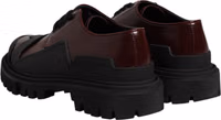 Red Leather Lace Up Trekking Dress Shoes 4