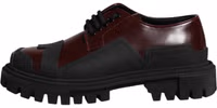 Red Leather Lace Up Trekking Dress Shoes 5
