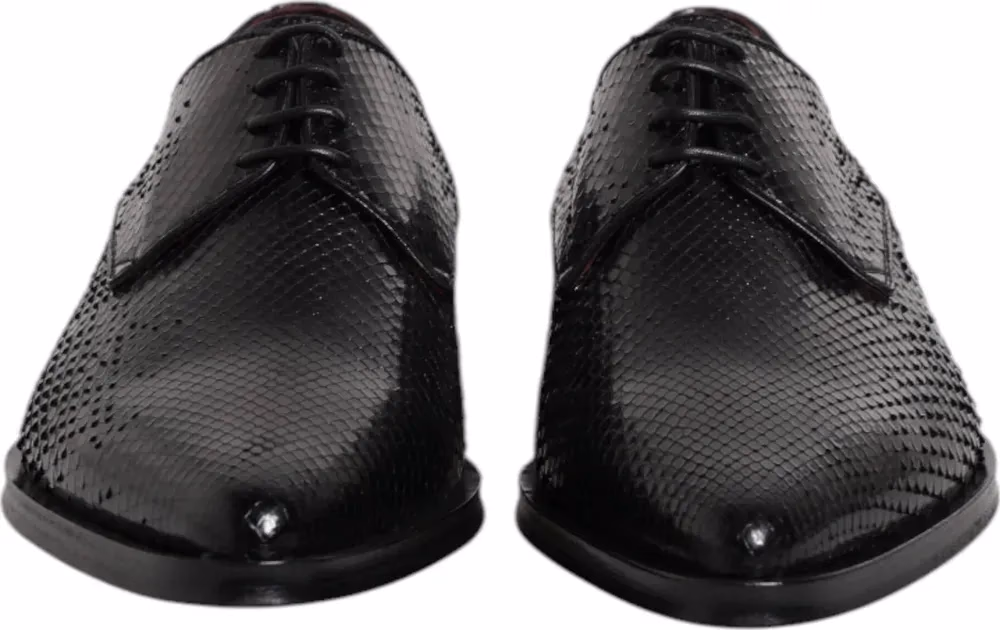 Black Leather Lace Up Dress Men Derby Shoes