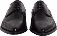 Black Leather Lace Up Dress Men Derby Shoes 1
