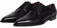 Black Leather Lace Up Dress Men Derby Shoes 3