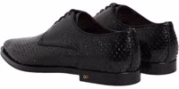 Black Leather Lace Up Dress Men Derby Shoes 4
