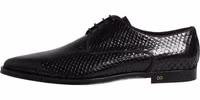 Black Leather Lace Up Dress Men Derby Shoes 5