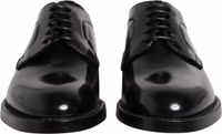 Black Calf Leather Lace Up Dress Derby Shoes 1