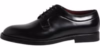 Black Calf Leather Lace Up Dress Derby Shoes 5