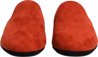 صندل سلايد برتقالي مسطح من شمواه الماعز 1